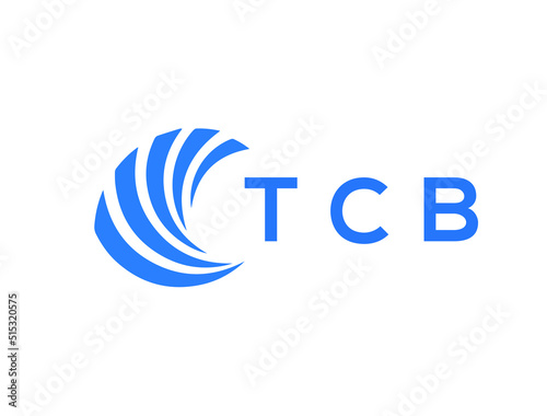TCB Flat accounting logo design on white background. TCB creative initials Growth graph letter logo concept. TCB business finance logo design.
