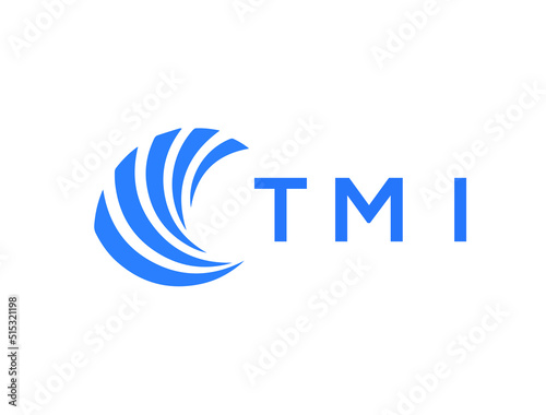 TMI Flat accounting logo design on white background. TMI creative initials Growth graph letter logo concept. TMI business finance logo design.
 photo