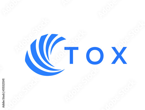 TOX Flat accounting logo design on white background. TOX creative initials Growth graph letter logo concept. TOX business finance logo design.
 photo