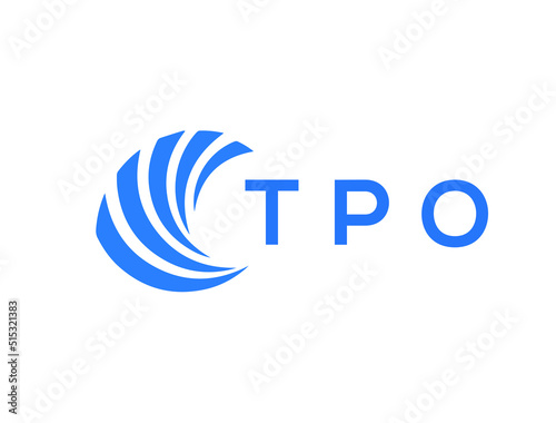 TPO Flat accounting logo design on white background. TPO creative initials Growth graph letter logo concept. TPO business finance logo design.
 photo