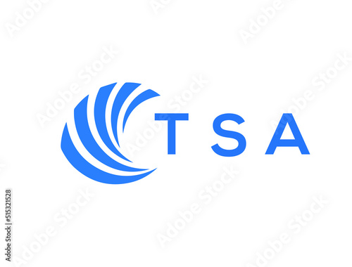TSA Flat accounting logo design on white background. TSA creative initials Growth graph letter logo concept. TSA business finance logo design.
