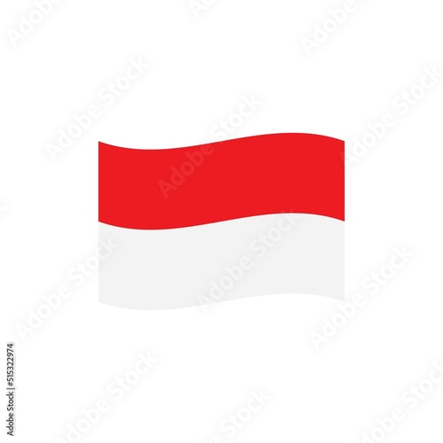 Indonesia flag vector illustration template