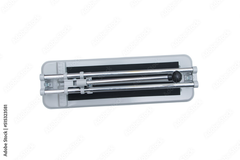 cutter for manual cutting of ceramic tiles, on a white background, close-up cutter for manual cutting of ceramic tiles, on a white background, close-up