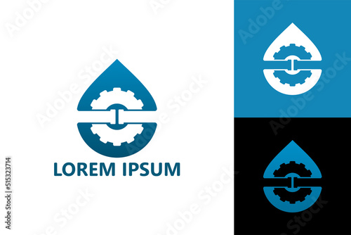 Plumbing gear logo template design vector