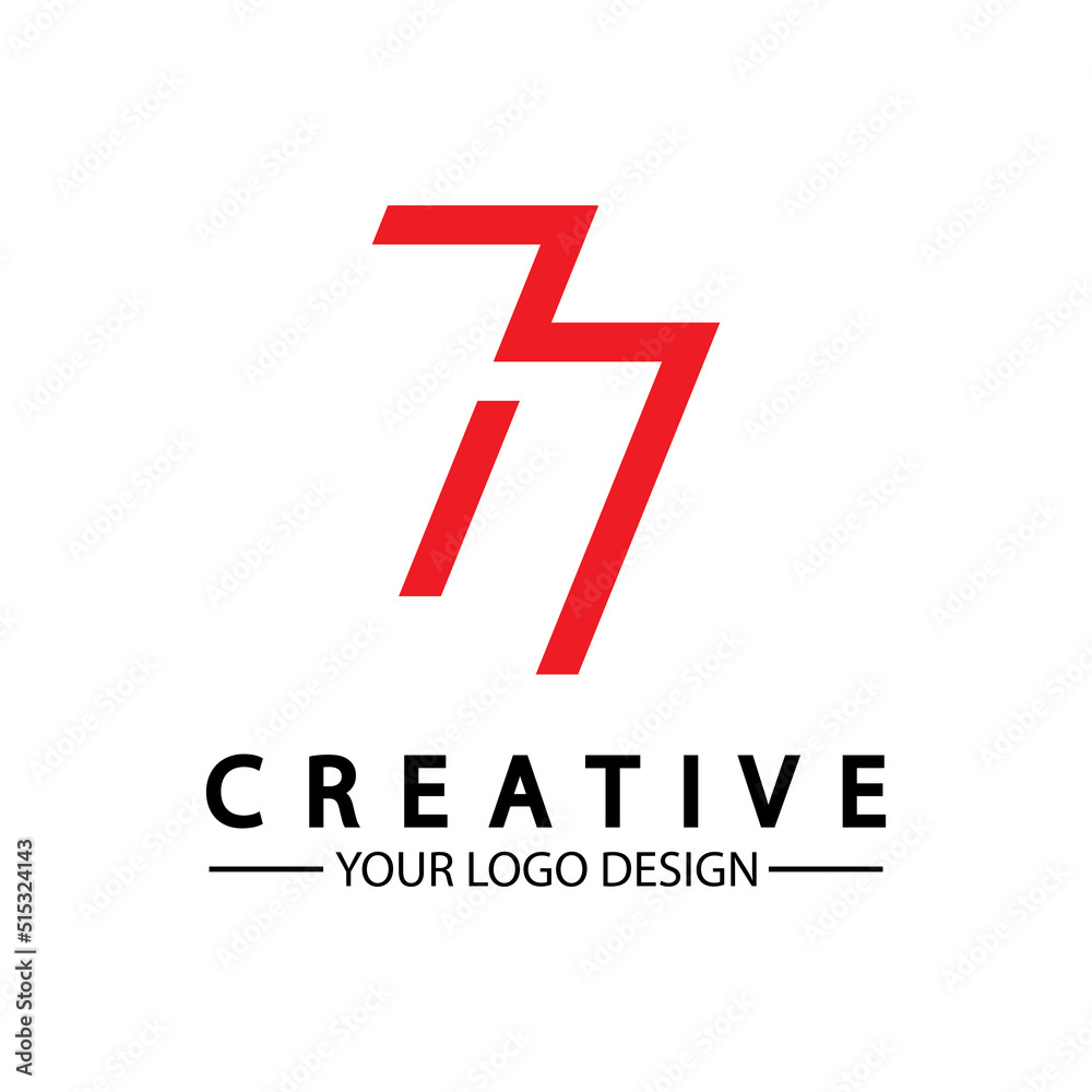 Logo design number 77 image vector illustration Logo design number 77 image vector illustration