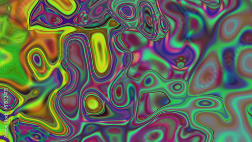 Abstract fantasy multi-colored liquid background