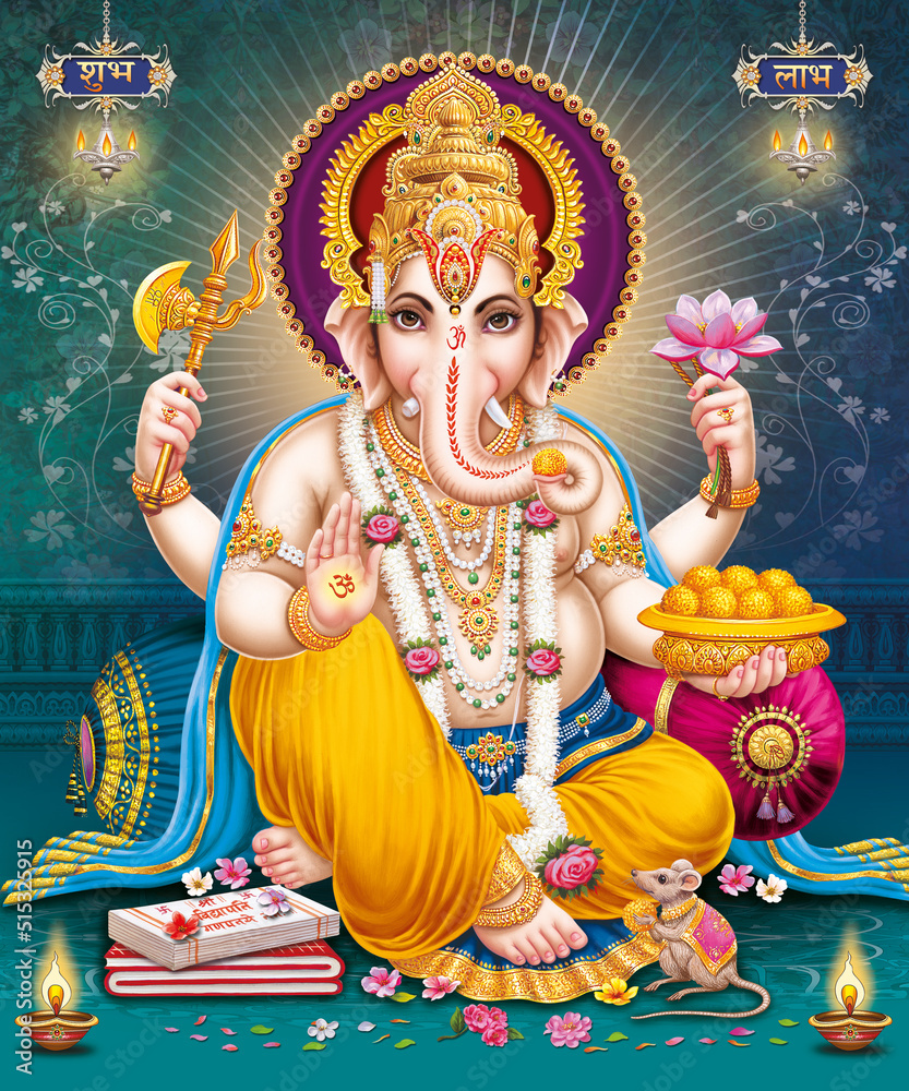 Lord Ganesha - obrazy, fototapety, plakaty 