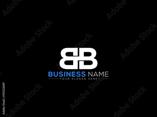 Unique BB Logo Letter Vector, Colorful Bb b b Logo Icon With Bold White Blue Color Symbol Design For Your Business