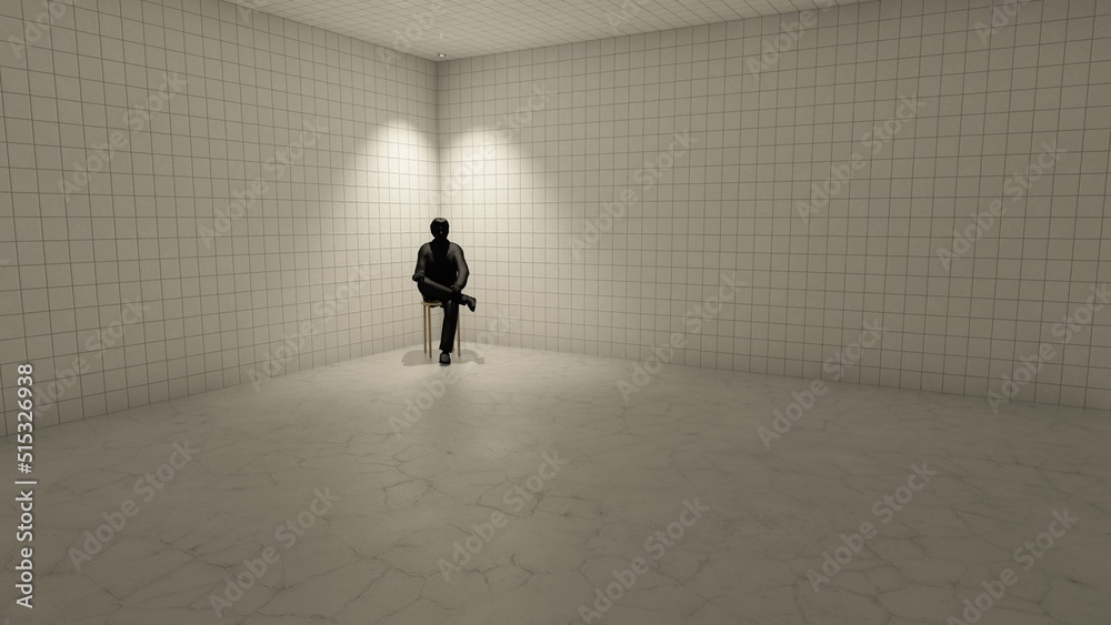 Obraz premium alone in the empty room