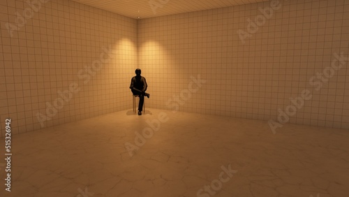 alone in the empty room