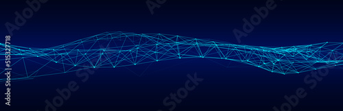Futuristic network connection structure. Concept of hi tech and future. Communication and web concept. Big data visualization. Vector illustration.