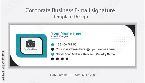 Corporate Business Custom mail Signature Template Design