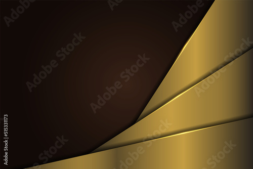 Modern Abstract Elegant Diagonal Realistic Overlap Golden Brown Premium Background