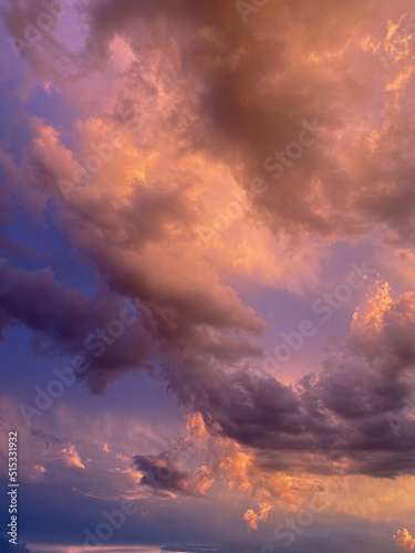 Sunset Sky natural colors background