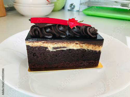 Brownie Chocolate Cake in Thailand. photo