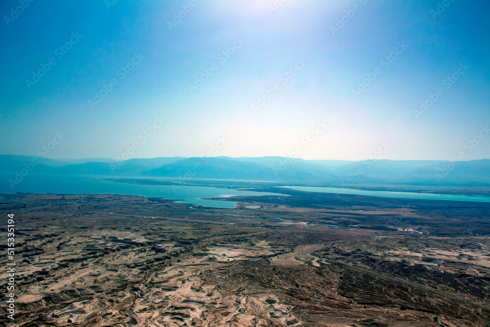 image of the Masada fortress against the backdrop of the Dead Sea