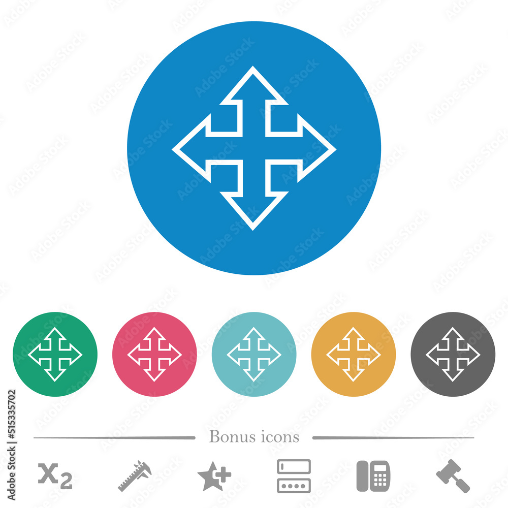 Move tool outline flat round icons Move tool outline flat round icons