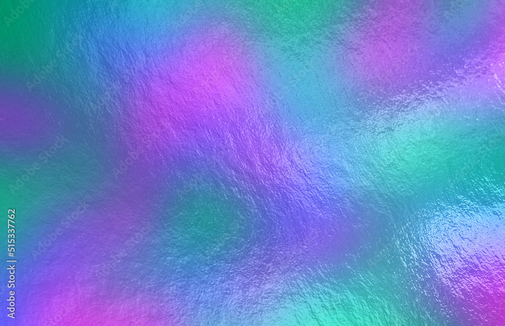 Multicolored rainbow foil background with uneven texture