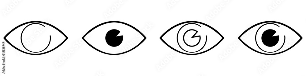 Eye Vector icon set. see illustration sign collection. look symbol. vision logo. Eye Vector icon set. see illustration sign collection. look symbol. vision logo.