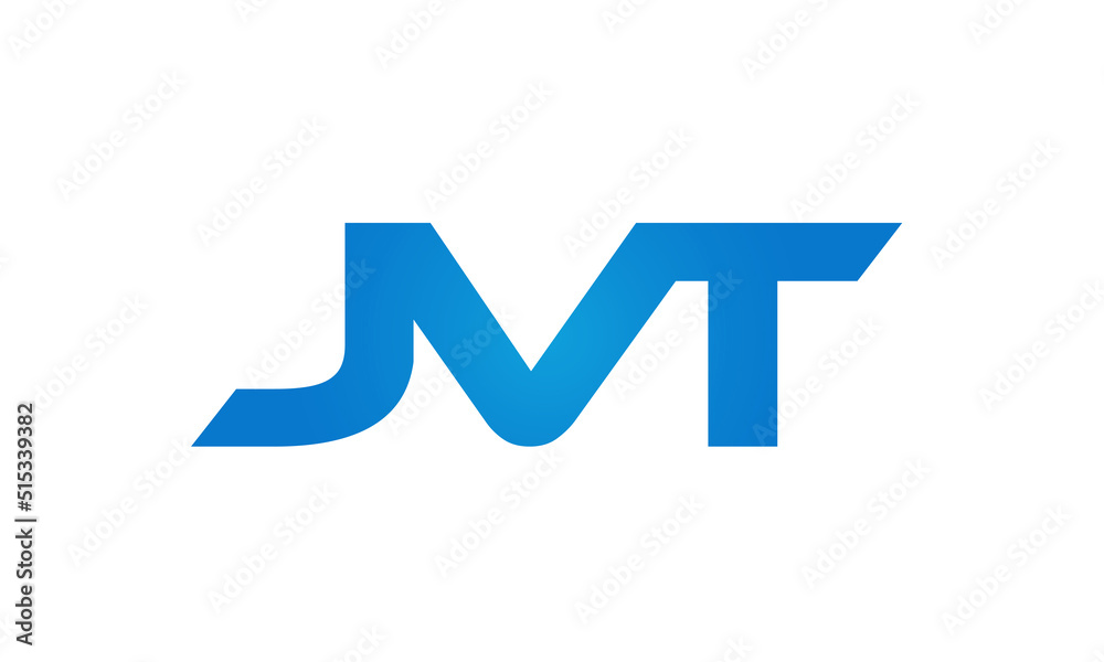 Connected JVT Letters logo Design Linked Chain logo Concept Connected JVT Letters logo Design Linked Chain logo Concept