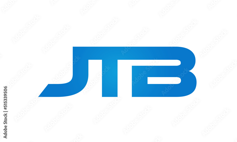 Connected JTB Letters logo Design Linked Chain logo Concept Connected JTB Letters logo Design Linked Chain logo Concept