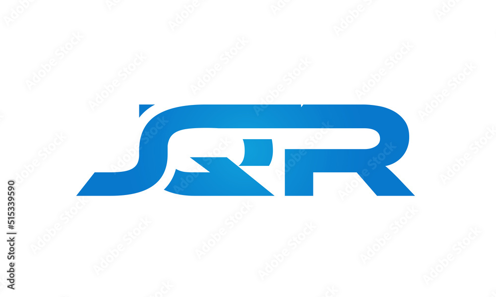 Connected JQR Letters logo Design Linked Chain logo Concept Connected JQR Letters logo Design Linked Chain logo Concept