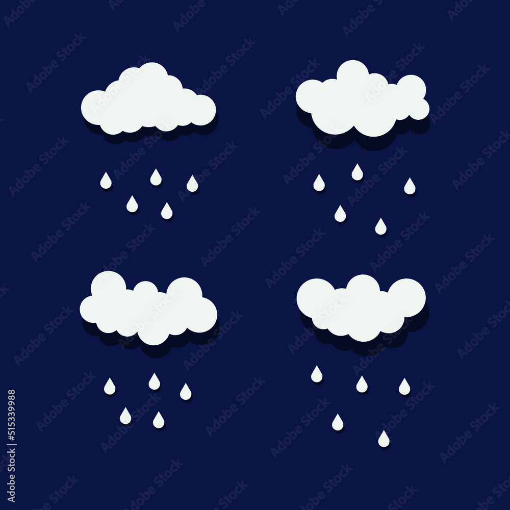 set of clouds icons