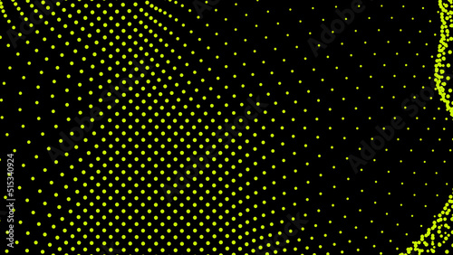 Dome-shaped protrusion part seine by stretching mesh for the illusion three-dimensional deformation of the surface. Screen media video trippy. Mesh LCD display. Scale size different hole space.