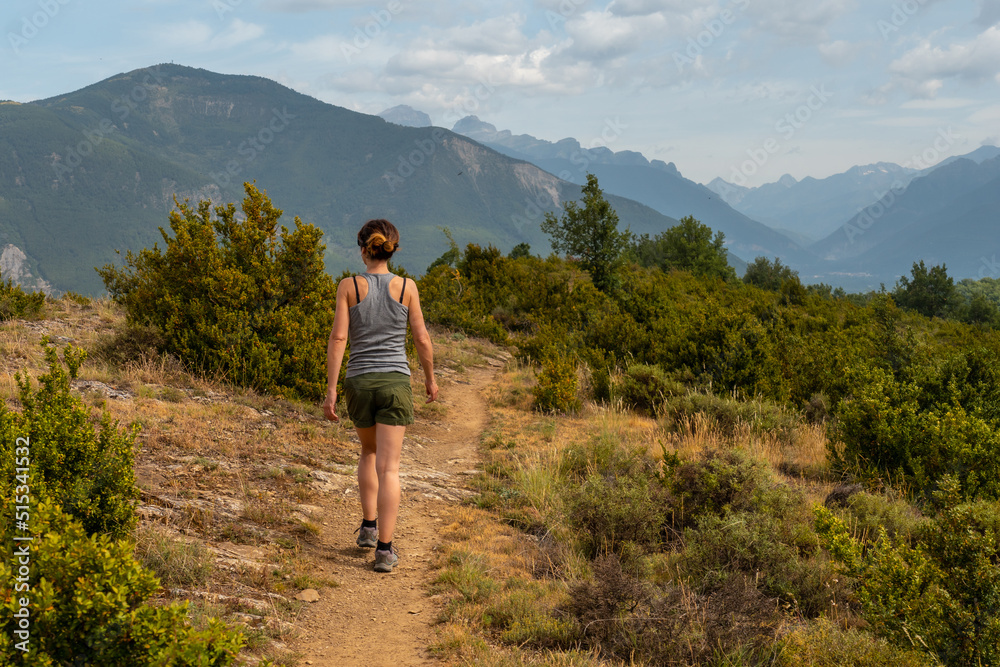 Trekking between the villages of Las Latas to Larrede near Sabiñanigo, Aragon Pyrenees