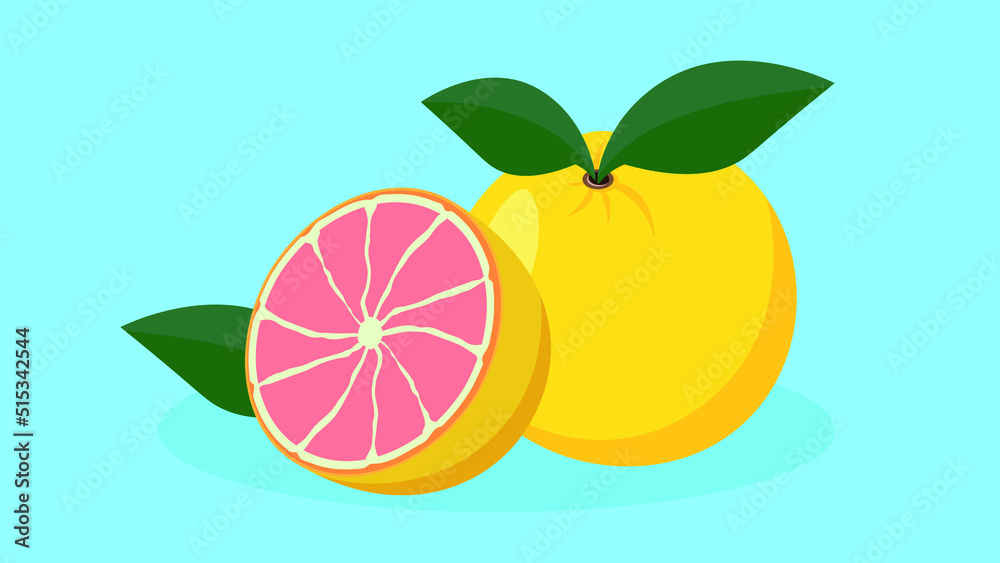 whole grapefruit and grapefruit slice whole grapefruit and grapefruit slice