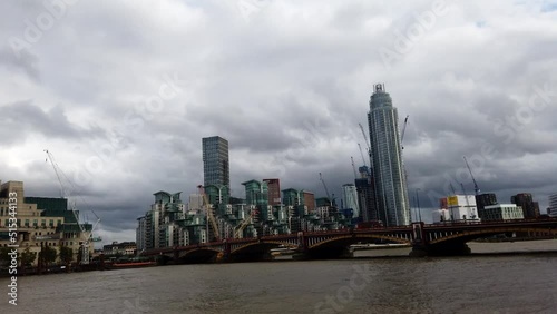 Timelapse of the Shard building downtown London, UK. photo