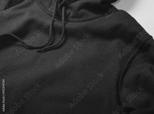 Black sweatshirts with hoodie for logo mockup template