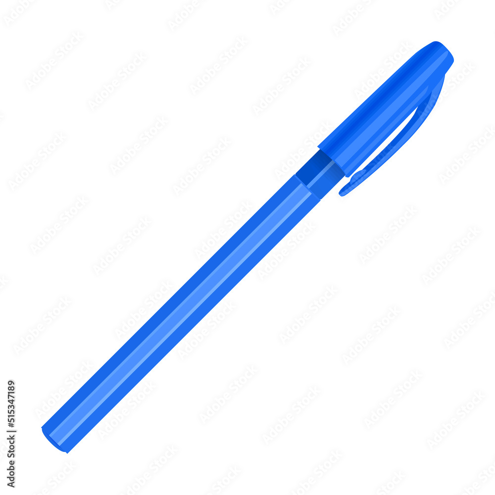 ballpoint pen in realistic style isolated on white background, vector illustration ballpoint pen in realistic style isolated on white background, vector illustration