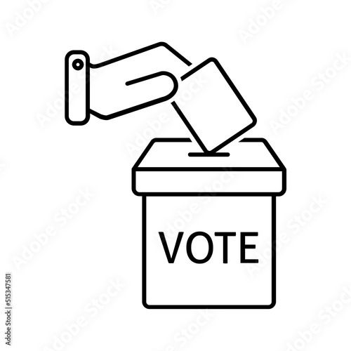 Black line icon for Vote