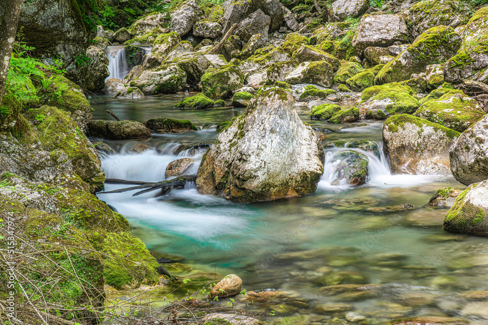 The Tolmin Gorges are one of the most magnificent natural attractions in Tolmin, Triglav national park, Slovenia The Tolmin Gorges are one of the most magnificent natural attractions in Tolmin, Triglav national park, Slovenia