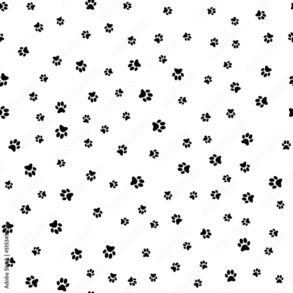 Seamless pattern with petsteps. Vector Seamless pattern with petsteps. Vector