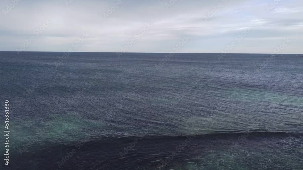 Calm Indian Ocean Aerial Pan Right Shot, Burns Beach, Perth Australia