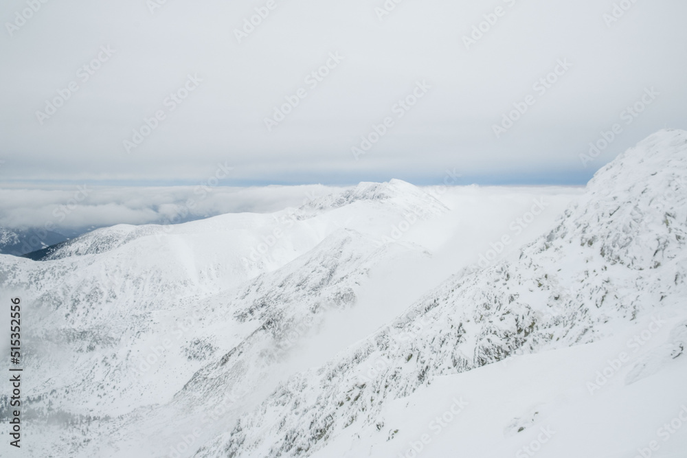 landscape panoramic view of snowed winter tatra mountains landscape panoramic view of snowed winter tatra mountains