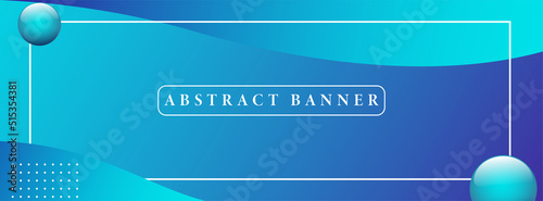 creative wide abstract banner created with simple geometric shapes