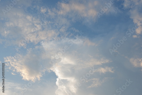 A cloud in early sunset
