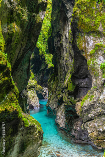 The Tolmin Gorges are one of the most magnificent natural attractions in Tolmin, Triglav national park, Slovenia