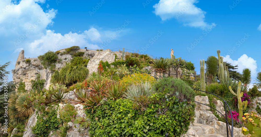 France, French Riviera, Eze Village scenic views and old town streets.