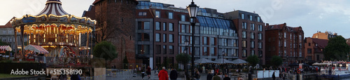 panorama of the city of Gdansk Poland promenade view of the Old Town