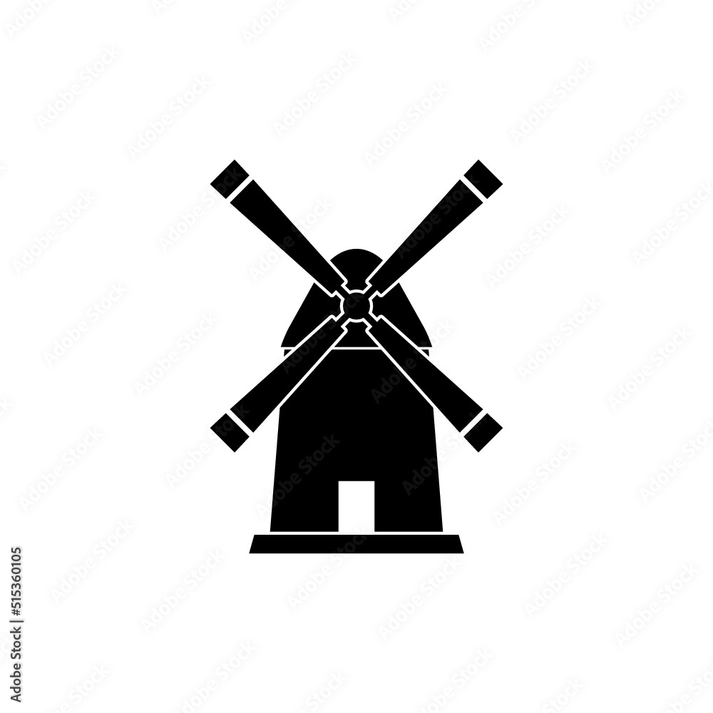 Wheat windmill icon isolated on white background Wheat windmill icon isolated on white background