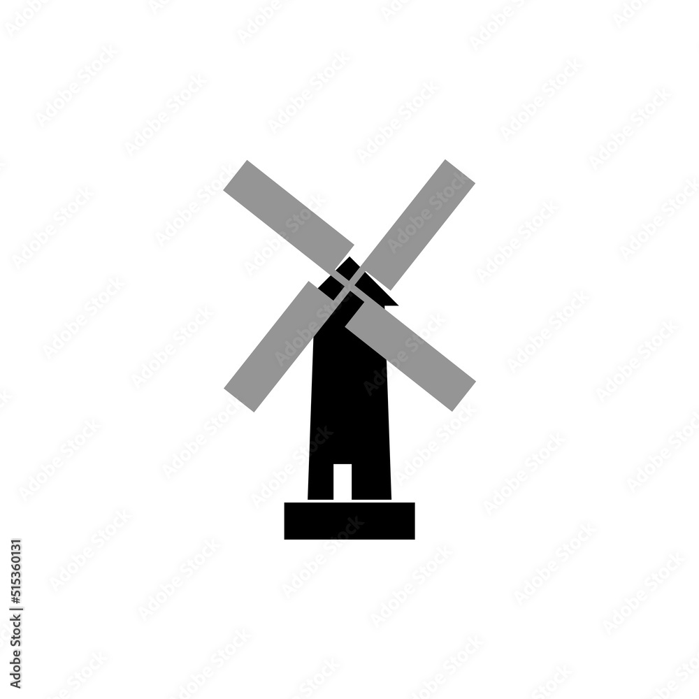 Wheat windmill icon isolated on white background Wheat windmill icon isolated on white background