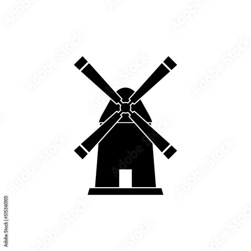 Wheat windmill icon isolated on white background © sljubisa