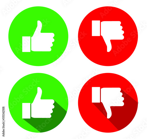 thumb up and down buttons