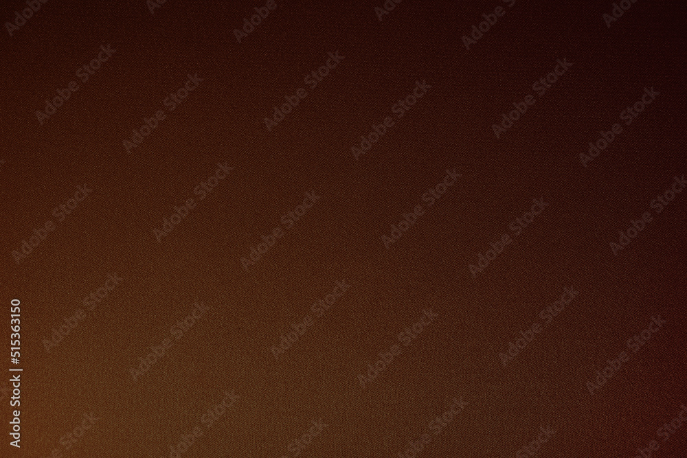Dark brown abstract background. Gradient. Toned canvas fabric. Copper color background with space for design.