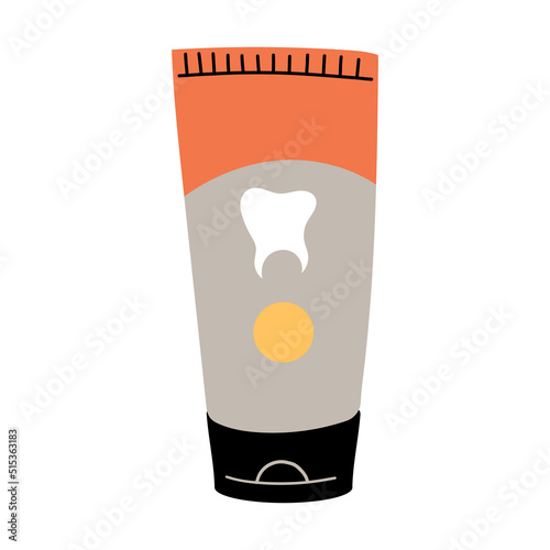 Cartoon Toothpaste Icons isolated on white background