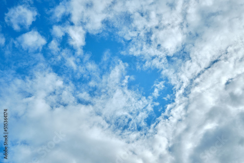 Fototapeta Naklejka Na Ścianę i Meble -  White clouds on a blue sky background.